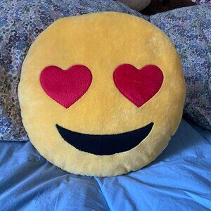 Heart Eye Emoji Pillow